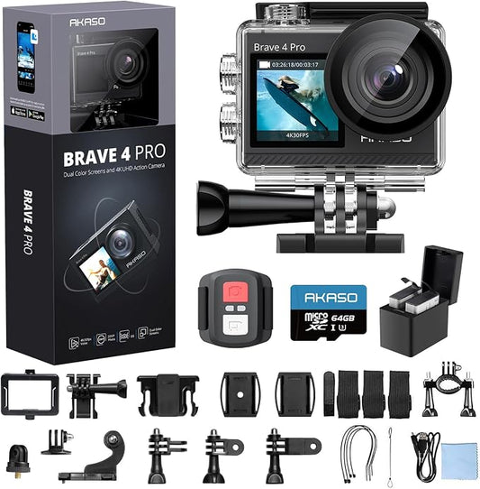 AKASO Brave 4 Pro 4K30 Action Camera by AKASO