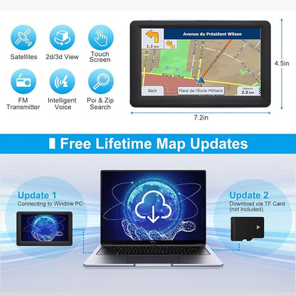 7" GPS Navigator for Car Truck RV, Car GPS Navigation System - Image 4