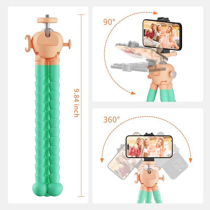 Phone Tripod with Wireless Remote - 2 in 1 Replaceable Flexible Tripod - Image 8