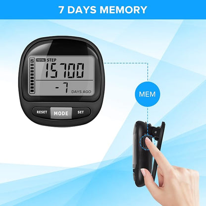 3D Pedometer Step Counter for Walking and Miles, Simple Step Tracker - Image 7