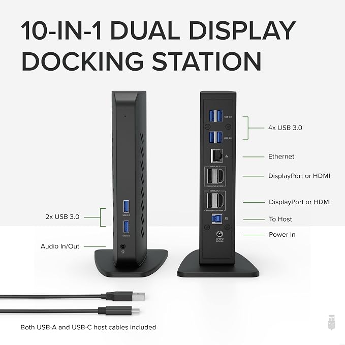Plugable Dual DisplayPort & HDMI Docking Station - Image 2