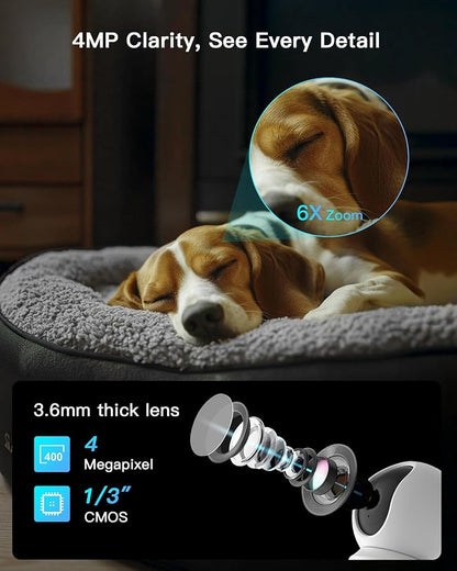 ARENTI 5G 4MP Pet Camera 2 Pack, No Subscription Indoor Security Camera - Image 2