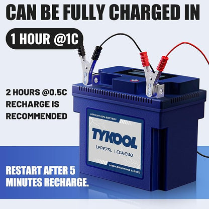 YTZ7S / YTX7L, 12V 4Ah 240CCA LiFePO4 Motorcycle Battery, Powersports Battery - Image 4