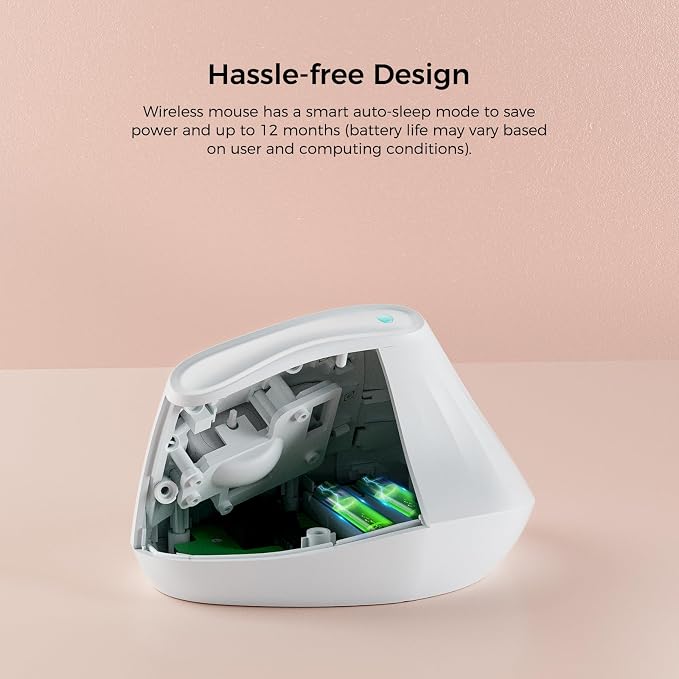 57° Ergonomic Wireless Tower Mouse, Vertical Quiet Ergo Mouse, 5 Buttons - Image 6