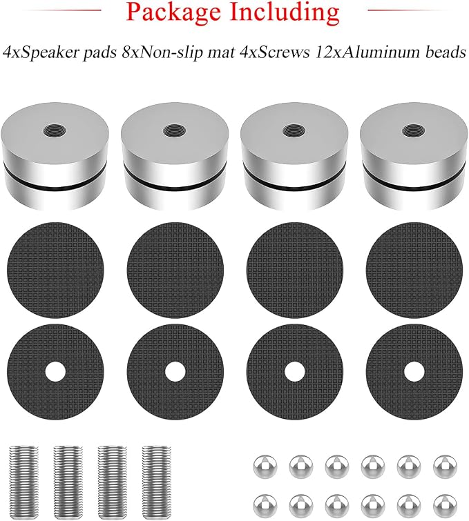 Audiocrast 4X HiFi Speaker Spike Pad Isolation Feet Stand Feet 40X23MM Shock - Image 5