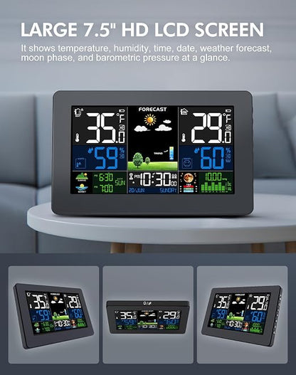 Weather Station Wireless Indoor Outdoor, Digital Outdoor Thermometer - Image 3