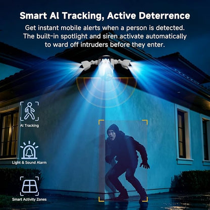 VSTARCAM 4-Lens Security Cameras Wireless Outdoor, 2K 360° PTZ Plug-in Outdoor - Image 6