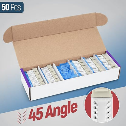 Everest 45° Angled RJ45 Cat5e Keystone Jacks 50-Pack in Ivory - Image 2