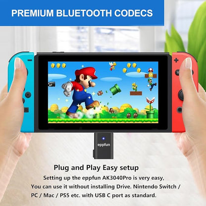 USB C Bluetooth Adapter for ps5/PS4, Dual Connection Wireless Audio Adapter Low - Image 5