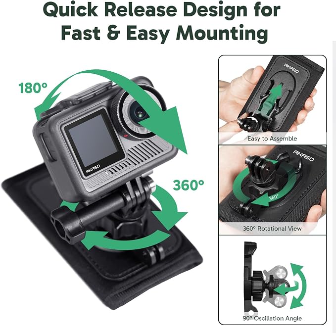 AKASO Quick Release Backpack Shoulder Strap Mount - Image 2