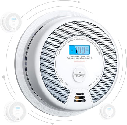 X-Sense Wireless Combination Smoke and Carbon Monoxide Detector, 10-Year by X-Sense