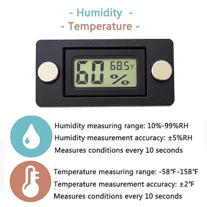 2 Pcs Magnetic Jumping Spider Enclosure Thermometer and Humidity Gauge - Image 8