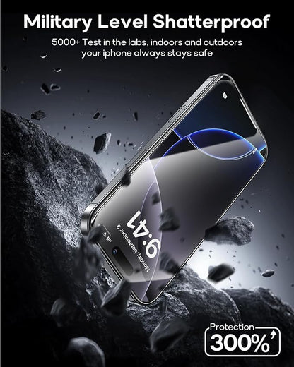 3 Pack for iPhone 14 Pro Tempered Glass Screen Protector:9H+ Durable, Auto - Image 5