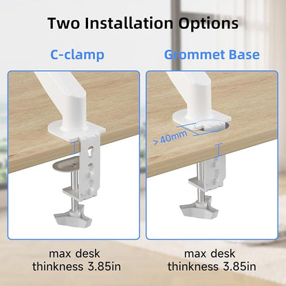 Suptek Single Monitor Mount Adjustable Gas Spring Monitor Arm Desk Mount Stand - Image 7