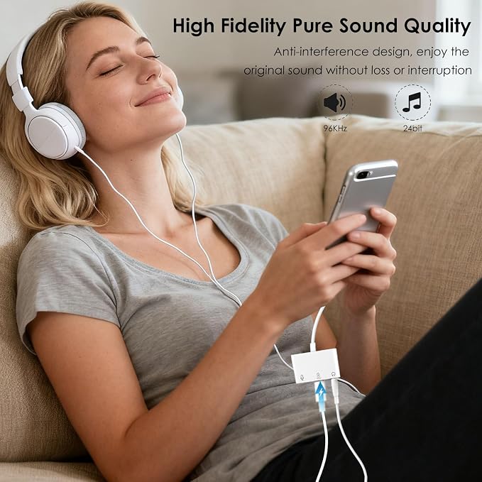 USB-C to Microphone & 3.5mm Audio Adapter - Image 4