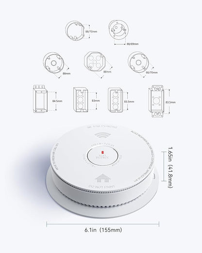 SITERWELL Smoke Detector 2 in 1 Smoke and Carbon Detectors, 10-Year Battery CO - Image 8
