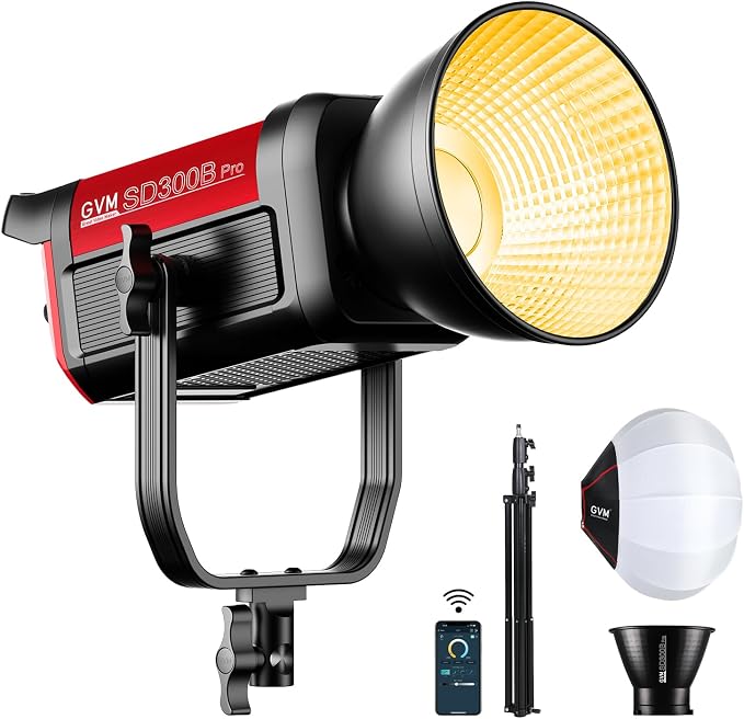 GVM LED Video Light Kit 65000Lux/m, 300W Studio Lights by GVMGreatVideoMaker