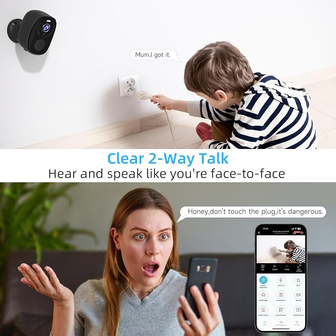 Rraycom 4Pack 5G/2.4G Security Cameras Wireless Outdoor, 2K Battery Powered AI - Image 8