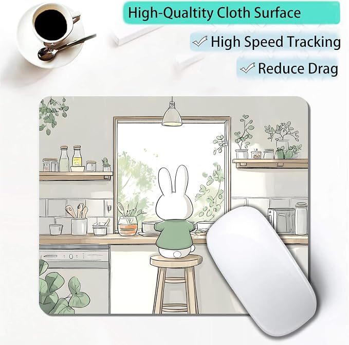 Cute Cartoon Anime Rabbit Custom Mouse Pad - Image 3