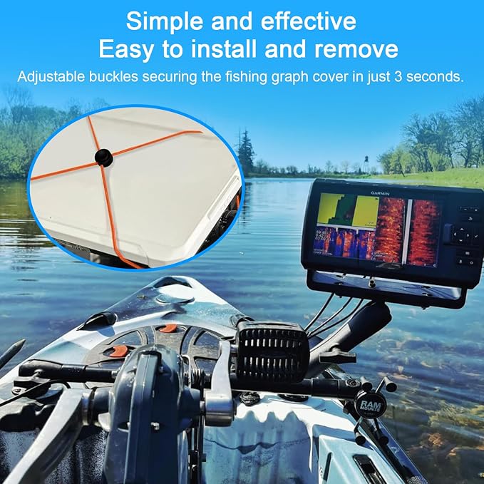 4 Pcs Thickened Fishing Graph Cover Straps, Adjustable Fish Finder Bungee - Image 4