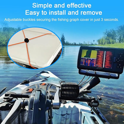 4 Pcs Thickened Fishing Graph Cover Straps, Adjustable Fish Finder Bungee - Image 4