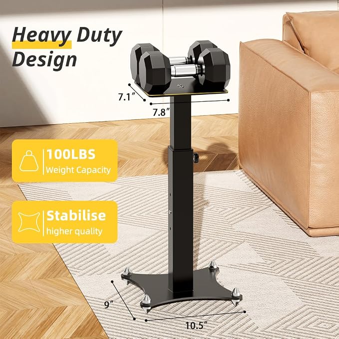 Adjustable Bookshelf Speaker Stands Pair, 20-27.5 Inch All-Metal Heavy Duty - Image 4