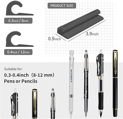 ELETIUO Pencil Holder For Most Pens, Self-Adhesive Stick To Notebooks, Silicone - Image 2