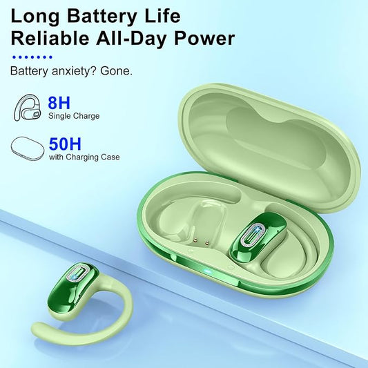 Open Ear Headphones, Air Conduction Ear Buds, HD Stereo Bass Over Ear Earphones - Image 2