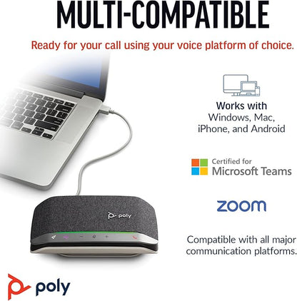 Poly Sync 20 USB-C Personal Portable Smart Speakerphone – Long Battery Life – - Image 7