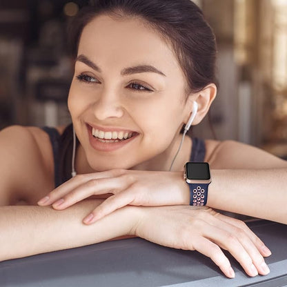 Lerobo Compatible with Apple Watch Bands Series 9 45mm 11 10 46mm SE 44mm 42mm - Image 3