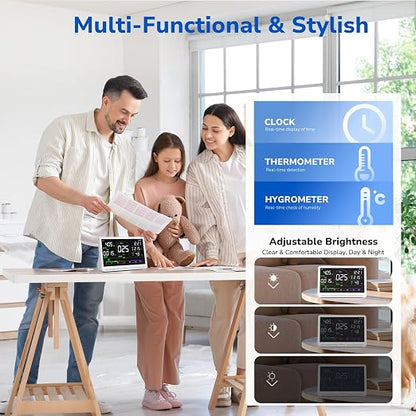 Fil-Fresh 16 in 1 Air Quality Monitor Indoor, CO2 Monitor Air Quality Tester - Image 6