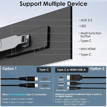 Redalf 15.6" FHD Portable Triple Monitor - Image 4