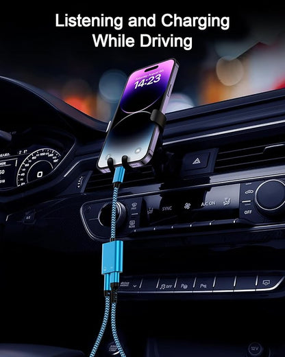 iPhone Headphone Adapter with Charge 2-in-1 Lightning to 3.5mm Female Aux Audio - Image 6