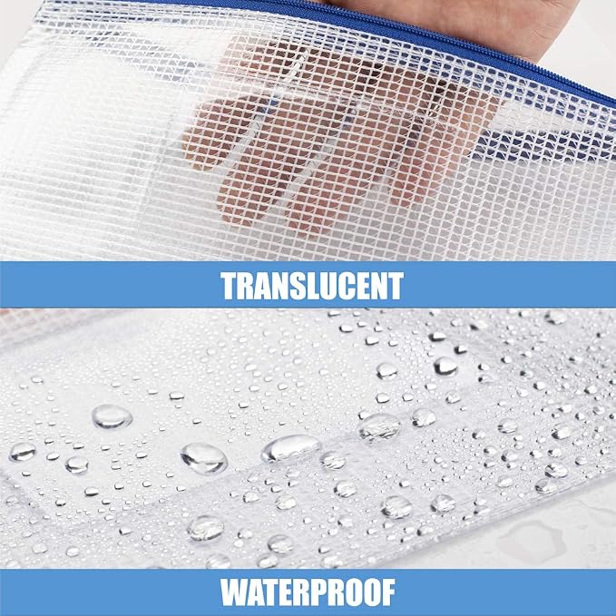 Sooez 24 Pack Mesh Zipper Pouch Bags - Image 3