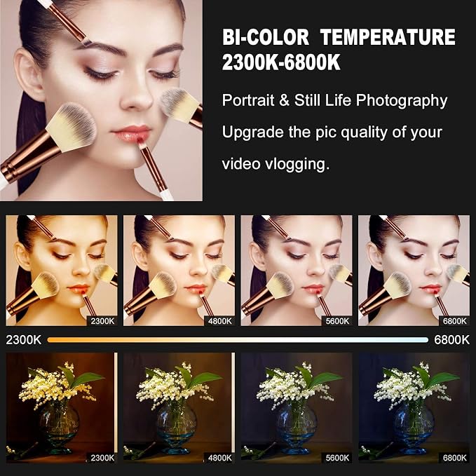 GVM 560 LED Video Light, Dimmable Bi-Color, 2 Packs Photography Lighting - Image 4