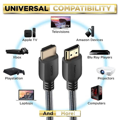 PowerBear 4K HDMI Cable 25 ft High Speed, Braided Nylon & Gold Connectors - Image 6