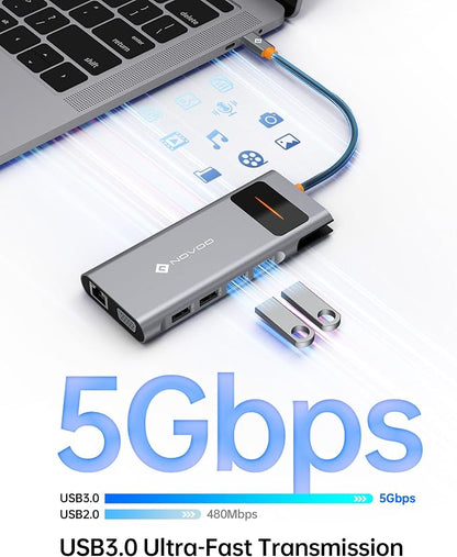 NOVOO USB C Docking Station Dual Monitor HDMI - Image 7