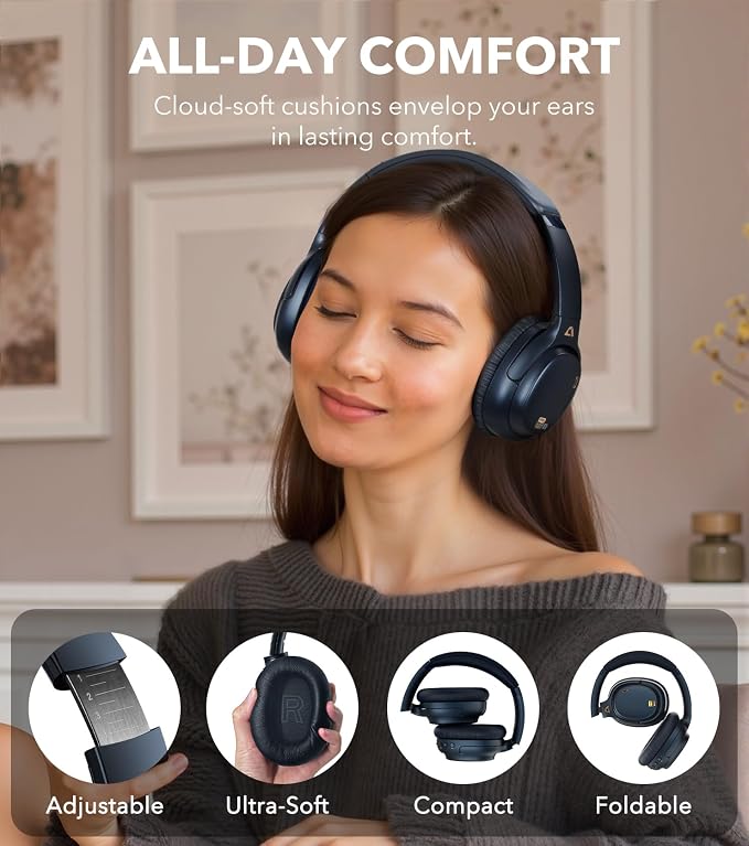 1Mii E700 Wireless Bluetooth Over Ear Headphones - Image 8