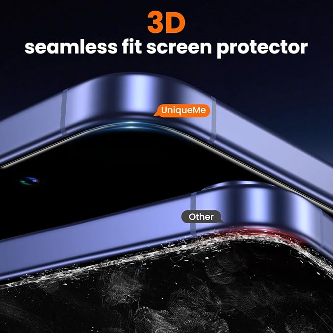UniqueMe for iPhone 15 Plus / 16 Plus Privacy Screen Protector - Image 7