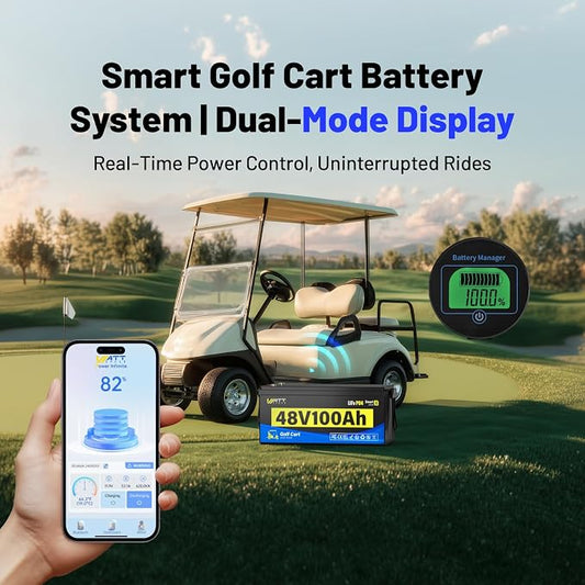 48 Volt Golf Cart Batterys 200A BMS, 48V 100Ah LiFePO4 Lithium Battery - Image 2