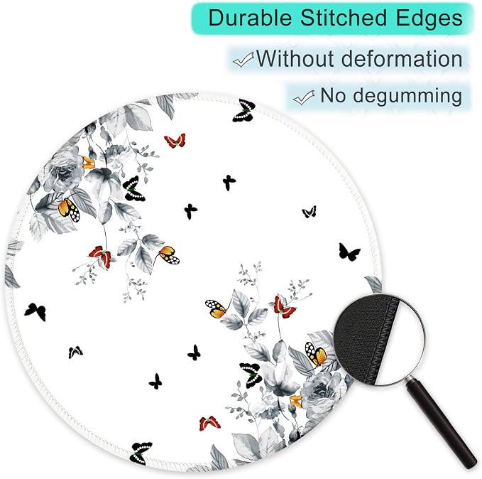 ITNRSIIET Round Mouse Pad with Stitched Edge Premium-Textured Waterproof - Image 5