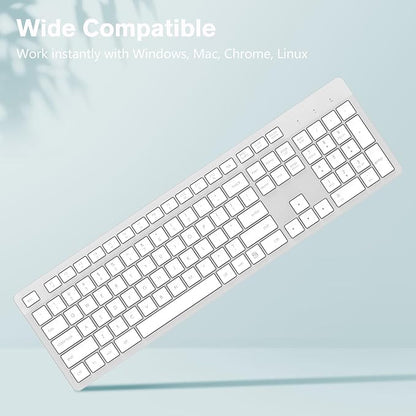 LeadsaiL Wireless Keyboard, 2.4GHz Full-Sized Ergonomic Computer Keyboard - Image 5
