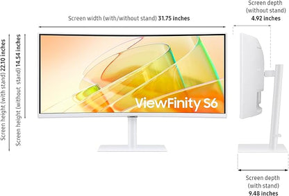 Samsung 34” ViewFinity Series Ultra-WQHD 1000R Curved Computer Monitor - Image 3
