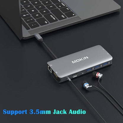 USB C Hub Multiport Adapter - 10 in 1 Portable Dongle - Image 7