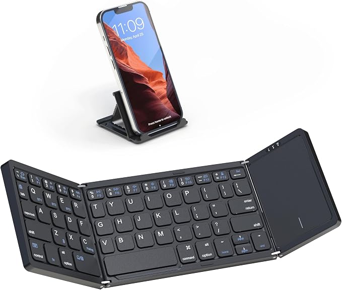 Foldable Bluetooth Keyboard, Folding Portable Wireless Keyboard by Home