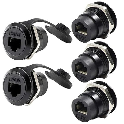 PENGLIN 5PCS Waterproof RJ45 Panel Mount Connector, RJ45 CAT6A/6/5E Shielded by PENGLIN