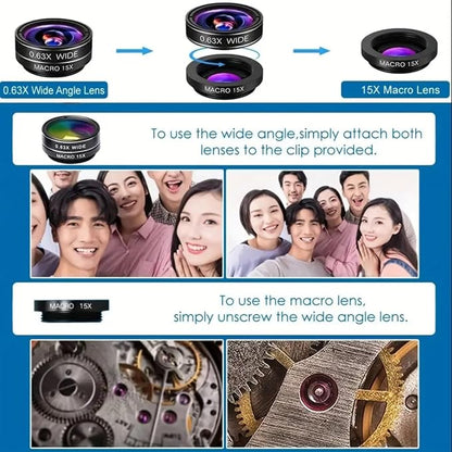 Universal 7-in-1 Mobile Phone Camera Lens Kit, Funny Cell Phone Lens - Image 5