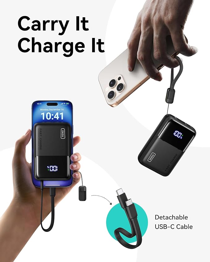 INIU Power Bank, 20000mAh 65W Ultra Compact USB C Laptop Portable Charger - Image 5