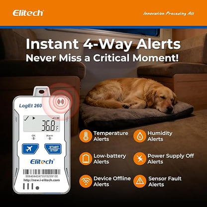 Elitech 4G Cellular RV Pet GPS Temperature Humidity Monitor Remote Data Logger - Image 7