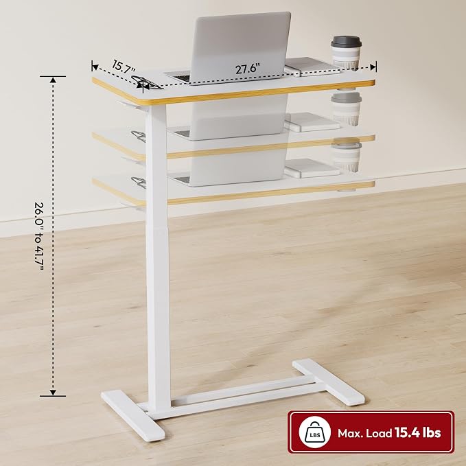 SANODESK Medical Adjustable Overbed Bedside Table - Image 3
